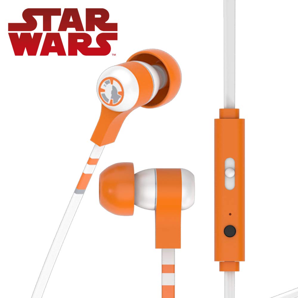 BB-8 Themed Wireless Earbuds with Built-in Mic - Star Wars Inspired Bluetooth Headphones for Running, Gaming & Workouts