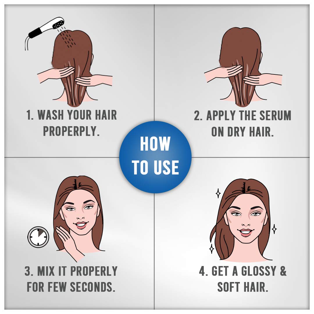 Vedicline Hair Serum with Argan & Jojoba Oil - Repair Split Ends, Reduce Frizz & Improve Hair Texture for Healthy, Shiny Hair - 100ml | Perfect for Daily Hair Care & Styling