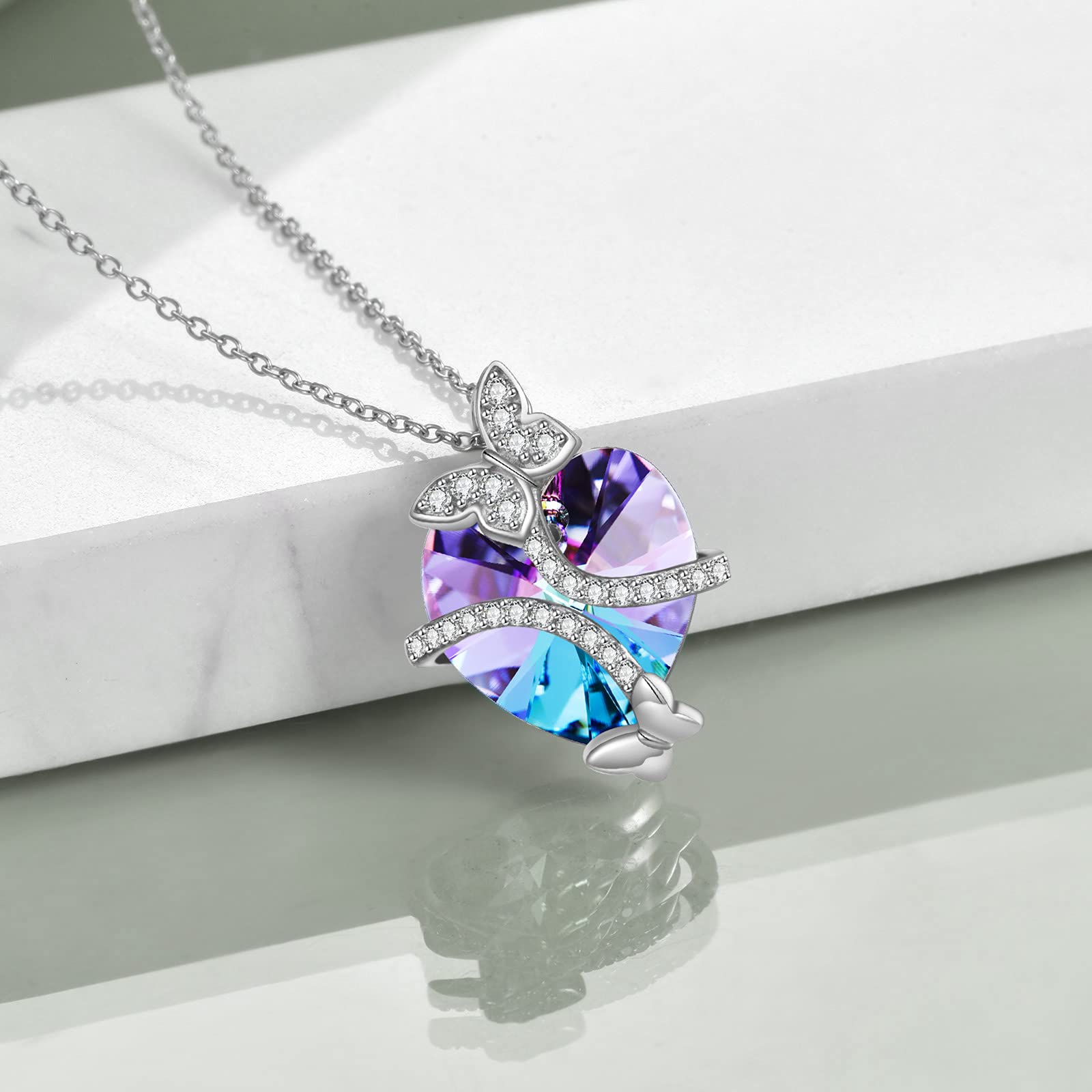 925 Sterling Silver Butterfly & Dragonfly Pendant Necklace for Women - Elegant Jewelry Gift for Mom, Wife, Girlfriend - Perfect for Christmas, Anniversary, Birthday, Valentine's Day & Graduation - Ideal for Everyday Wear, Special Occasions & Gift Giving