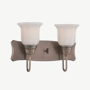 Designers Fountain 68002-OSB Astor 2 Light Wall Sconce in Old Satin Brass - Elegant Lighting Fixture for Bedroom, Living Room, or Hallway Decor