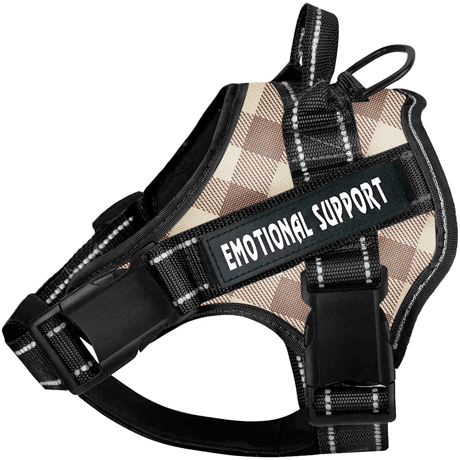Voopet Service Dog Harness - Adjustable No-Pull Emotional Support Vest for Small Medium Large Dogs | Reflective & Breathable ESA Pet Harness with 4 Removable Tags | Perfect for Therapy, Training & Outdoor Adventures