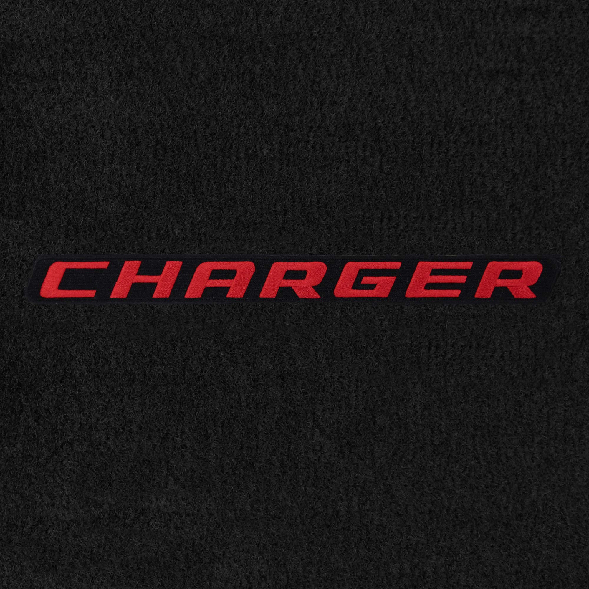 Premium Custom-Fit Carpeted Floor Mats for Dodge Charger AWD 2011-2023 - Luxury Car Floor Liners (4-Piece Set, Charcoal with Red Accent) - Perfect for All-Weather Protection & Interior Style Enhancement