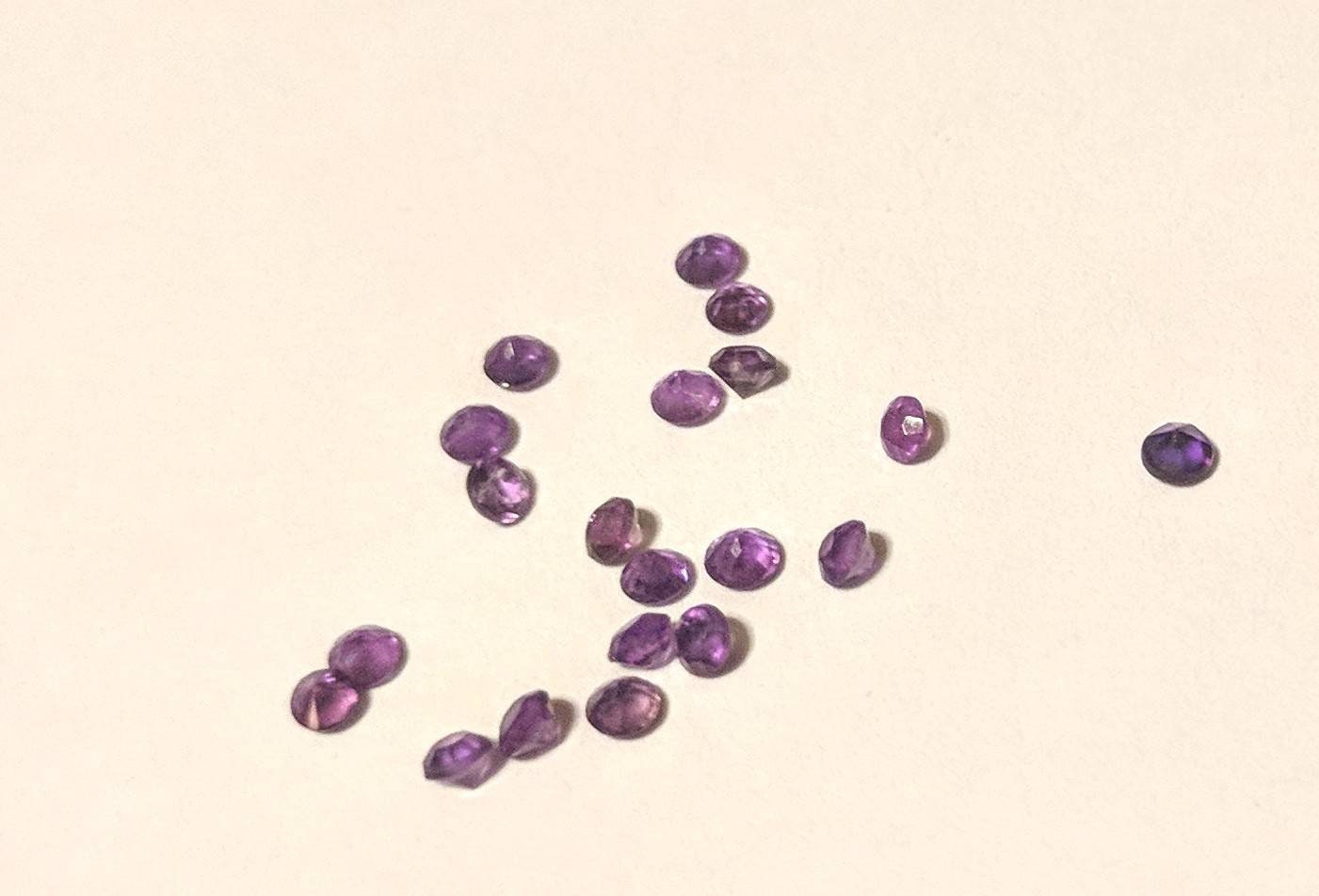 Natural Genuine Brazilian Amethyst Loose Stones - Round Cut 2mm to 6mm (VVS Eye Clean) | February Birthstone for Jewelry Making - Wholesale Bulk Gemstones for Rings, Necklaces & DIY Craft Projects
