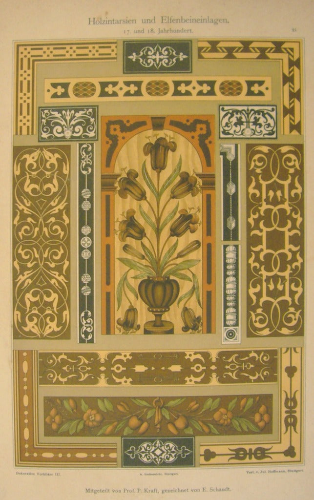 1900 Original German Art Nouveau Poster - Vintage Decorator Print #9 for Home & Office Wall Art Decor