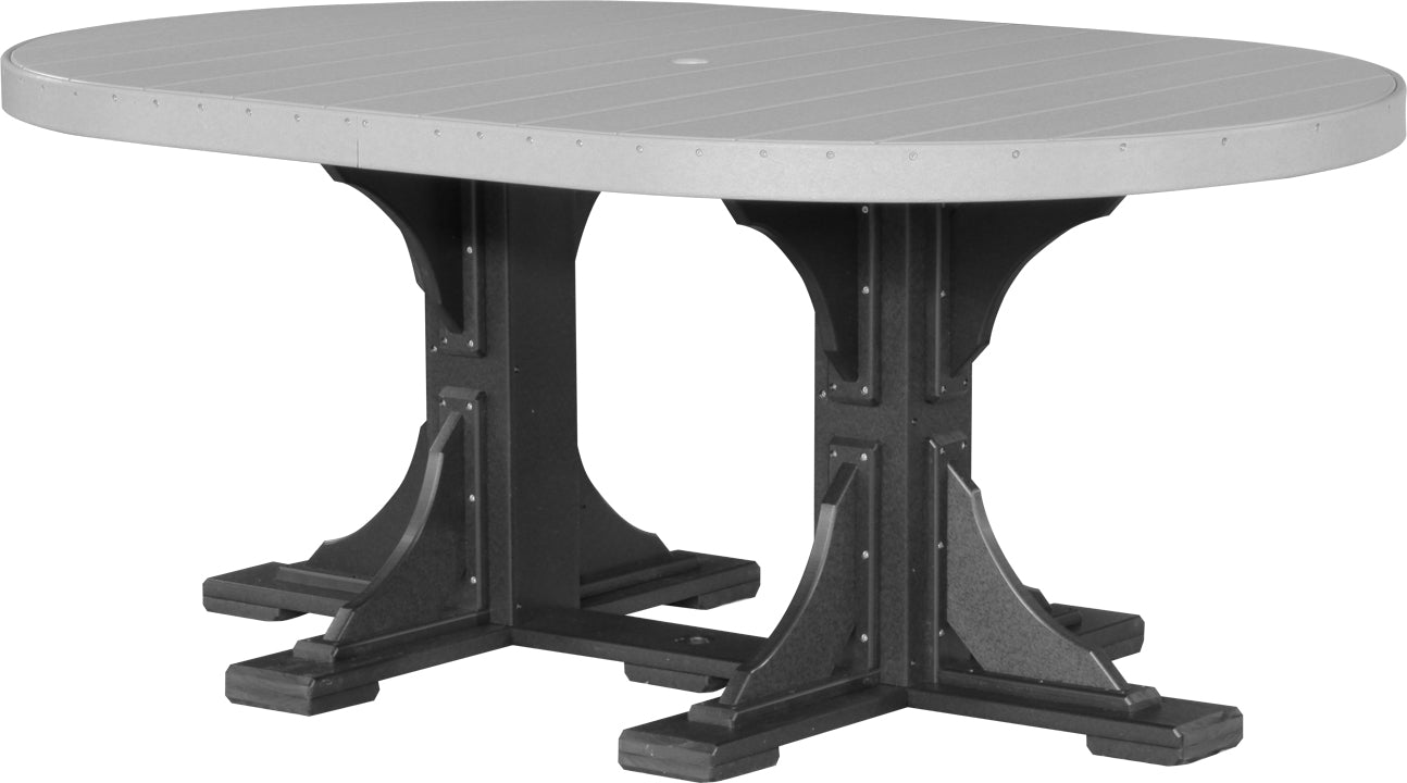 LuxCraft 4' x 6' Oval Dining Table Set with 4 Chairs - Perfect for Small Spaces, Kitchen, Breakfast Nook & Apartment Dining | Modern & Space-Saving Design