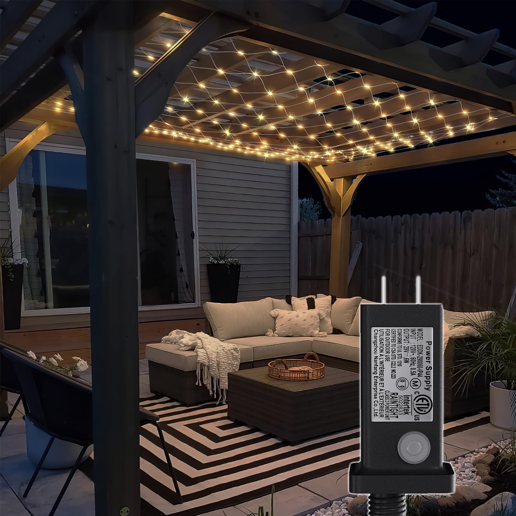 480 LED Gazebo Net Lights 12x12 FT - 8 Modes for Garden, Christmas Decor