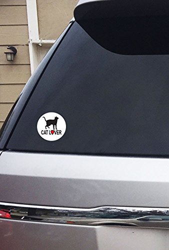 2054 CAT Lover 4 Inch Vinyl Decal Sticker - Waterproof & Durable for Cars, Laptops, Windows - Perfect for Pet Lovers & Home Decor