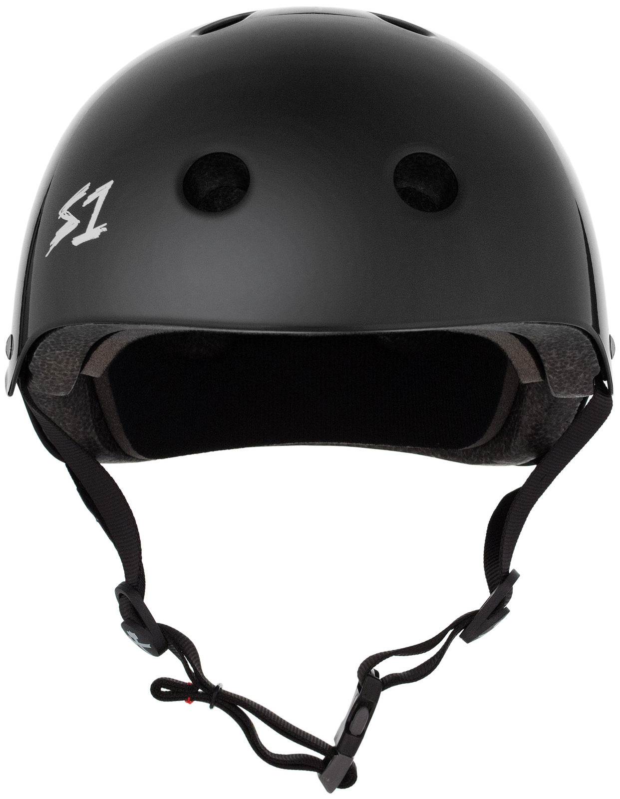S1 Mega Lifer Helmet - Black Gloss Motorcycle Full Face Helmet for Men & Women - Perfect for Street Biking, Racing, and Urban Commuting