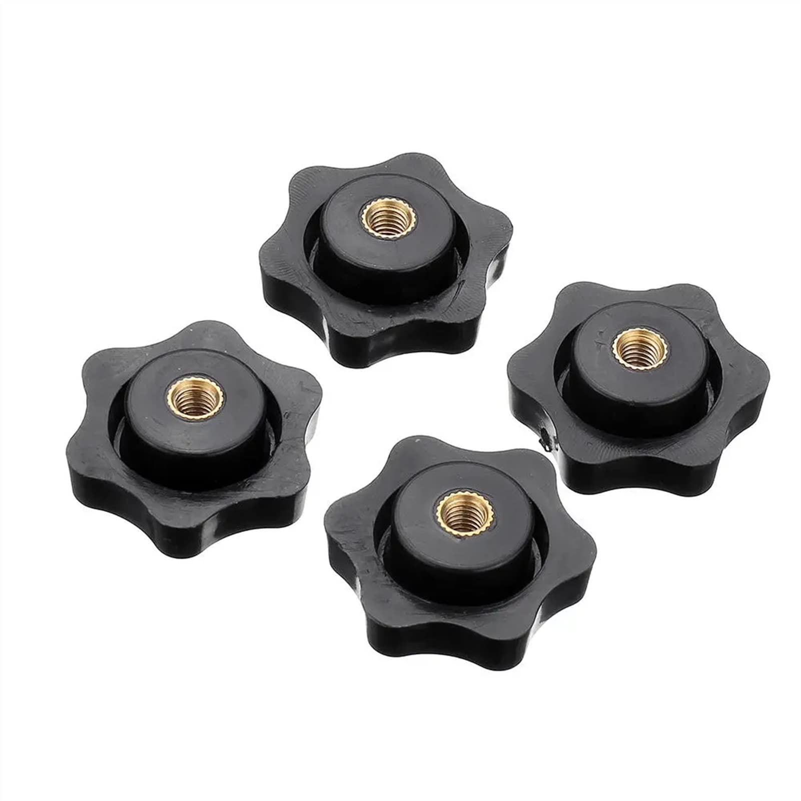 4Pcs M5 Stainless Steel Plum Blossom Nuts & Bolts Set - Through Hole Hand Screw for 3D Printer Heated Bed Leveling | Durable Fasteners for DIY Projects & Machine Maintenance