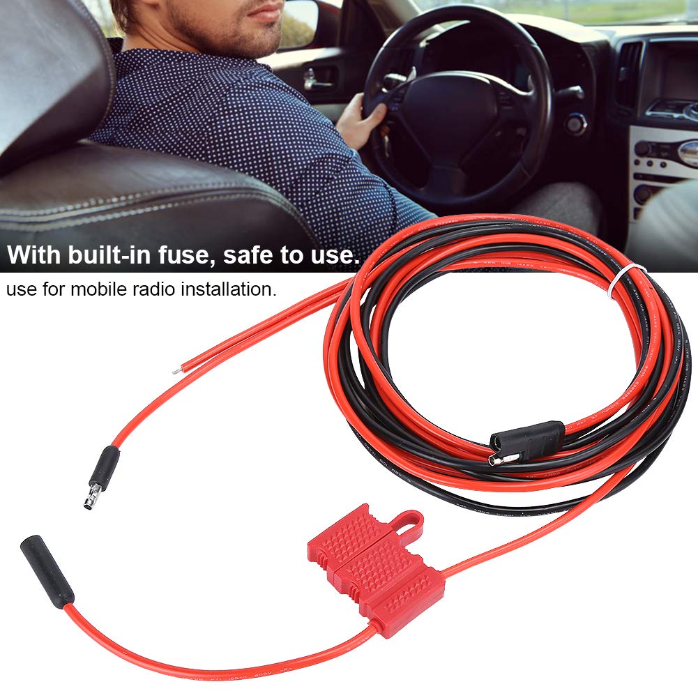 Motorola Radio Power Cable HKN4137 PM400 CM200 CM300 with Fuse - Professional Grade Replacement Part for Two-Way Radios | Ideal for Emergency Services, Security & Construction Teams