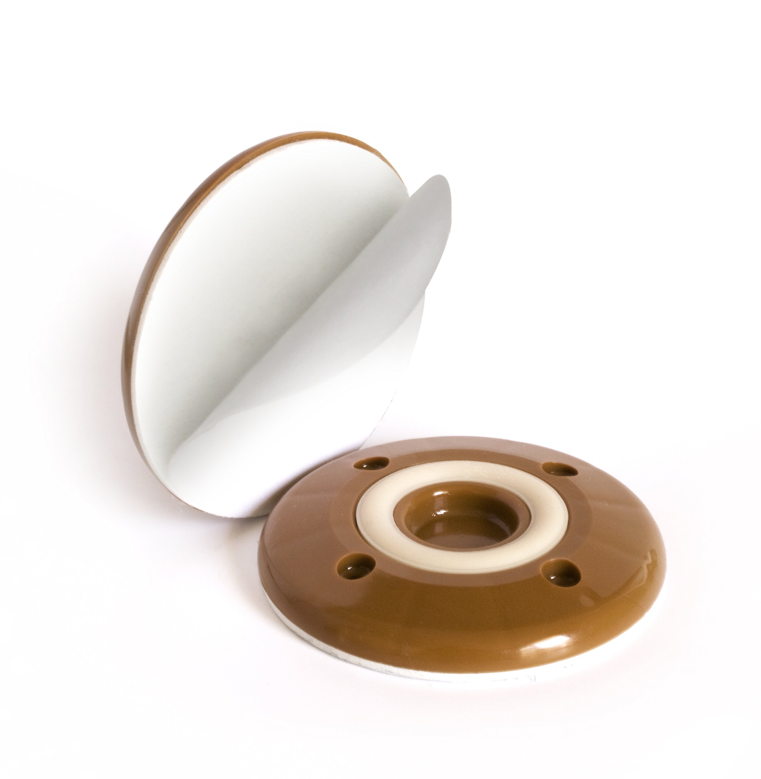 Non-Slip Furniture Grippers CB822 - 4 Pack Round Floor Protectors for Chair & Table Legs (3-1/4 Inch, Caramel) - Prevent Scratches & Noise on Hardwood Floors