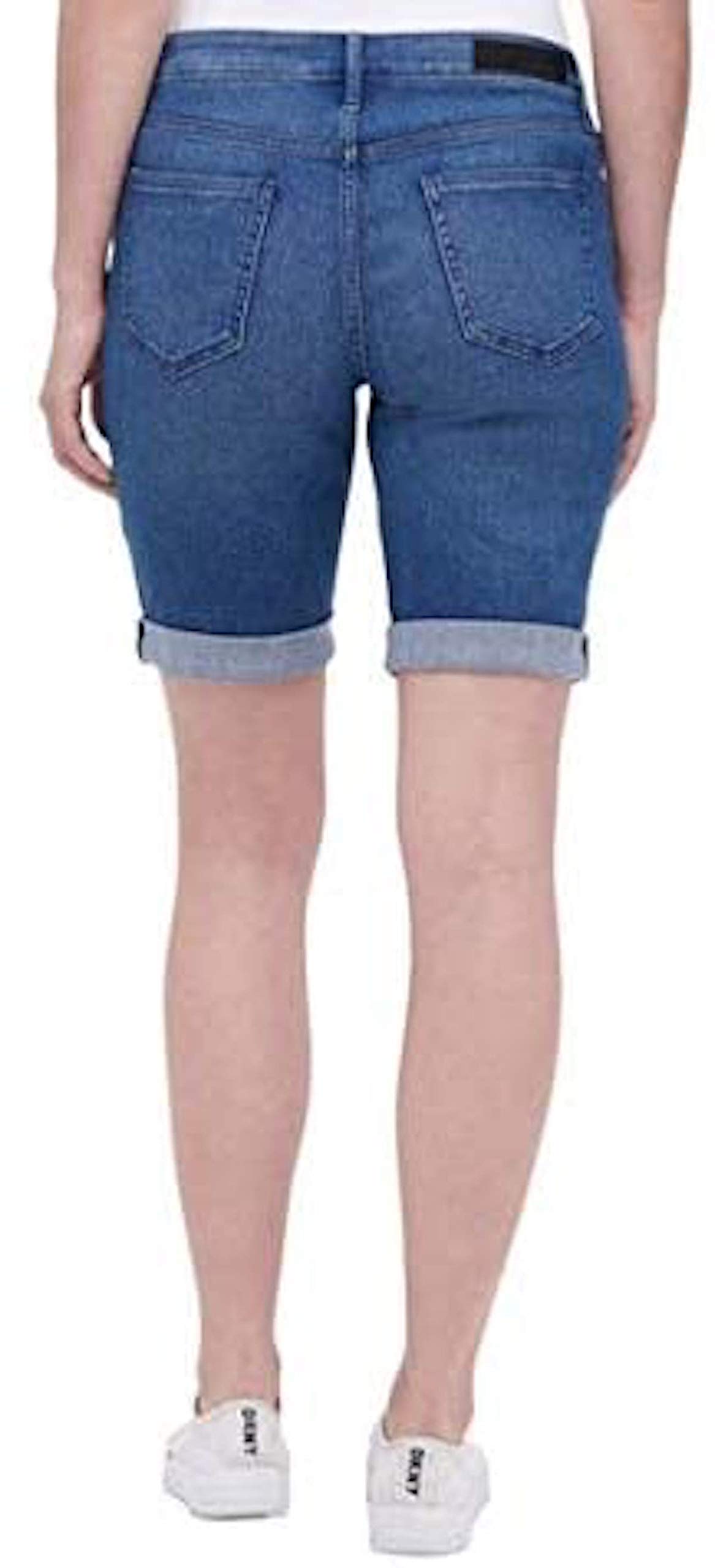 DKNY Jeans Women's Bermuda Jean Shorts - Blue Denim Size 4 | Comfortable Casual Summer Shorts for Women | Perfect for Beach, Vacation & Everyday Wear