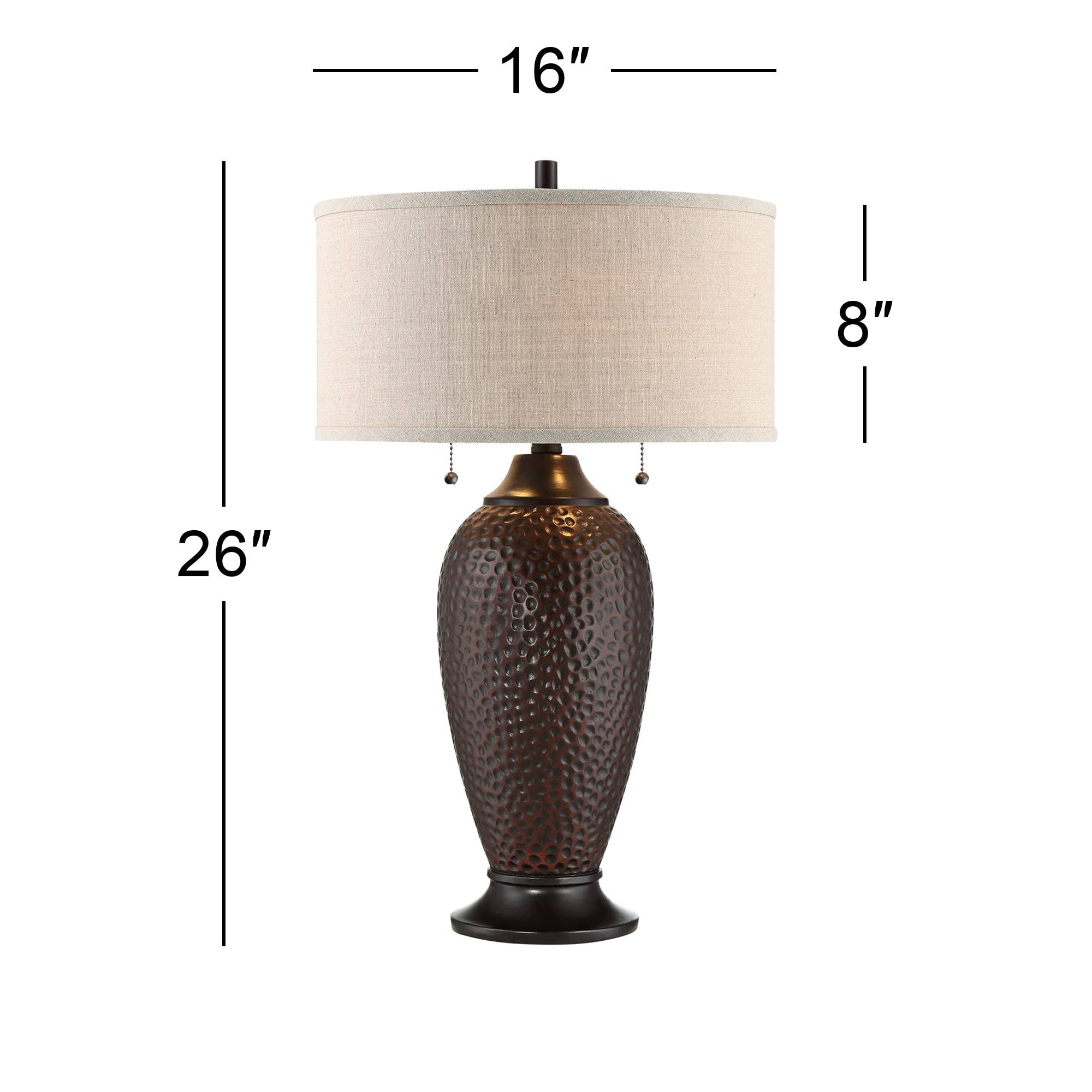 360 Lighting Cody Modern Industrial Rustic Table Lamps - Set of 2, 26