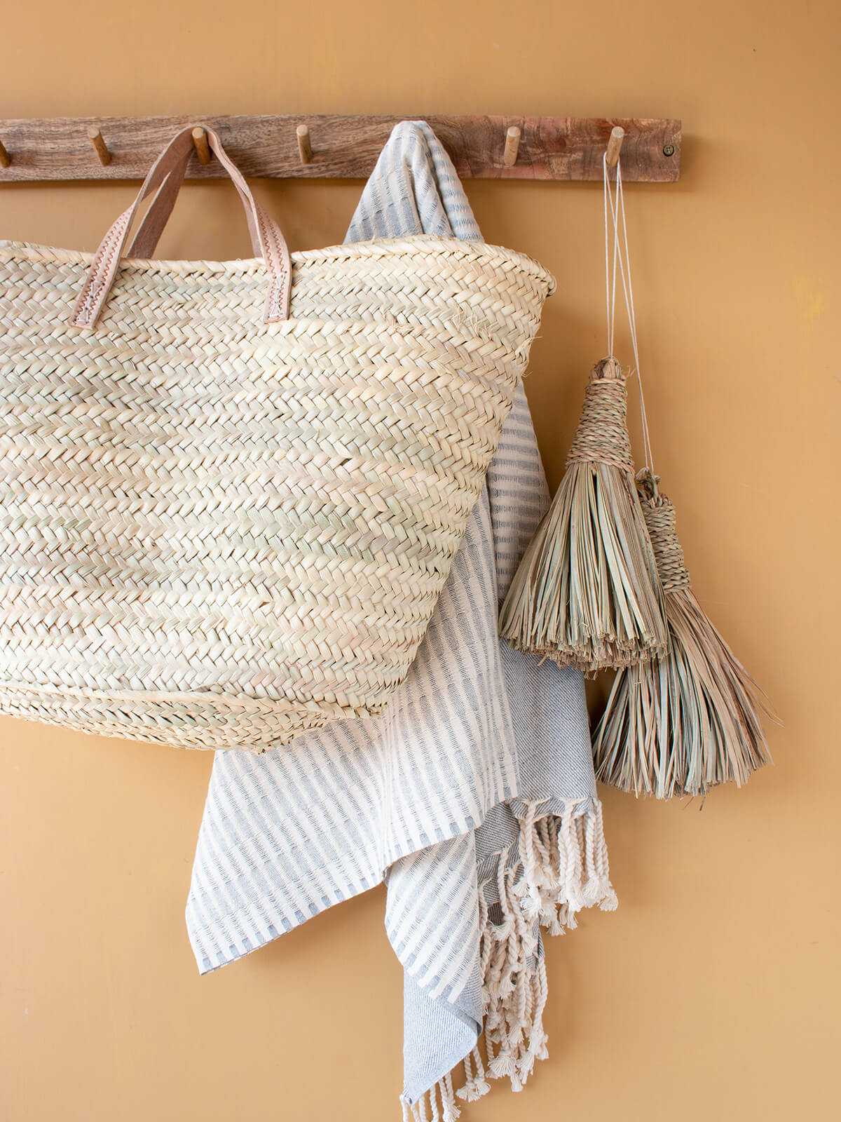 Parisienne Woven Basket Bag - Natural Rattan Handmade Tote for Women | Perfect for Beach, Picnic, Shopping & Summer Outfits