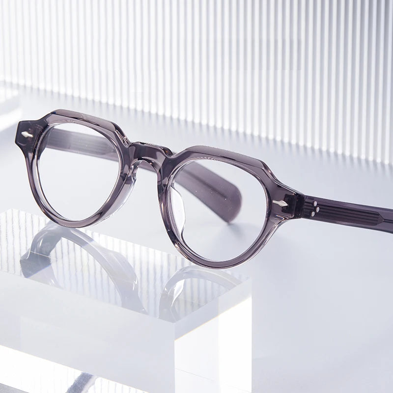 Black Acetate Eyeglasses for Women - Full Rim Flat Top Oval Round Frame (Model 13923) | Perfect for Reading, Work, and Everyday Fashion