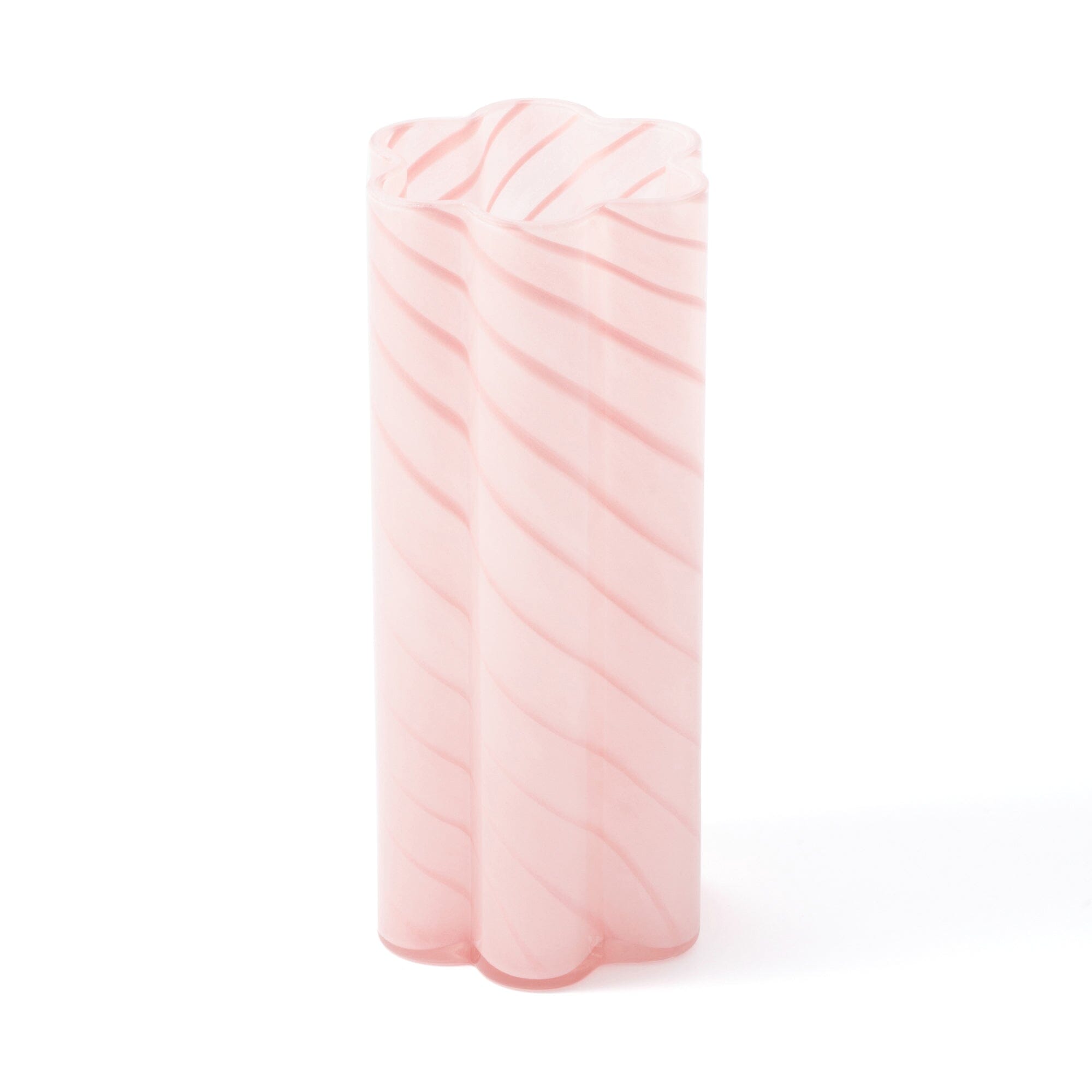 Elegant Light Pink Floral Stripe Vase - Perfect for Home Decor, Wedding Centerpieces & Gift Giving