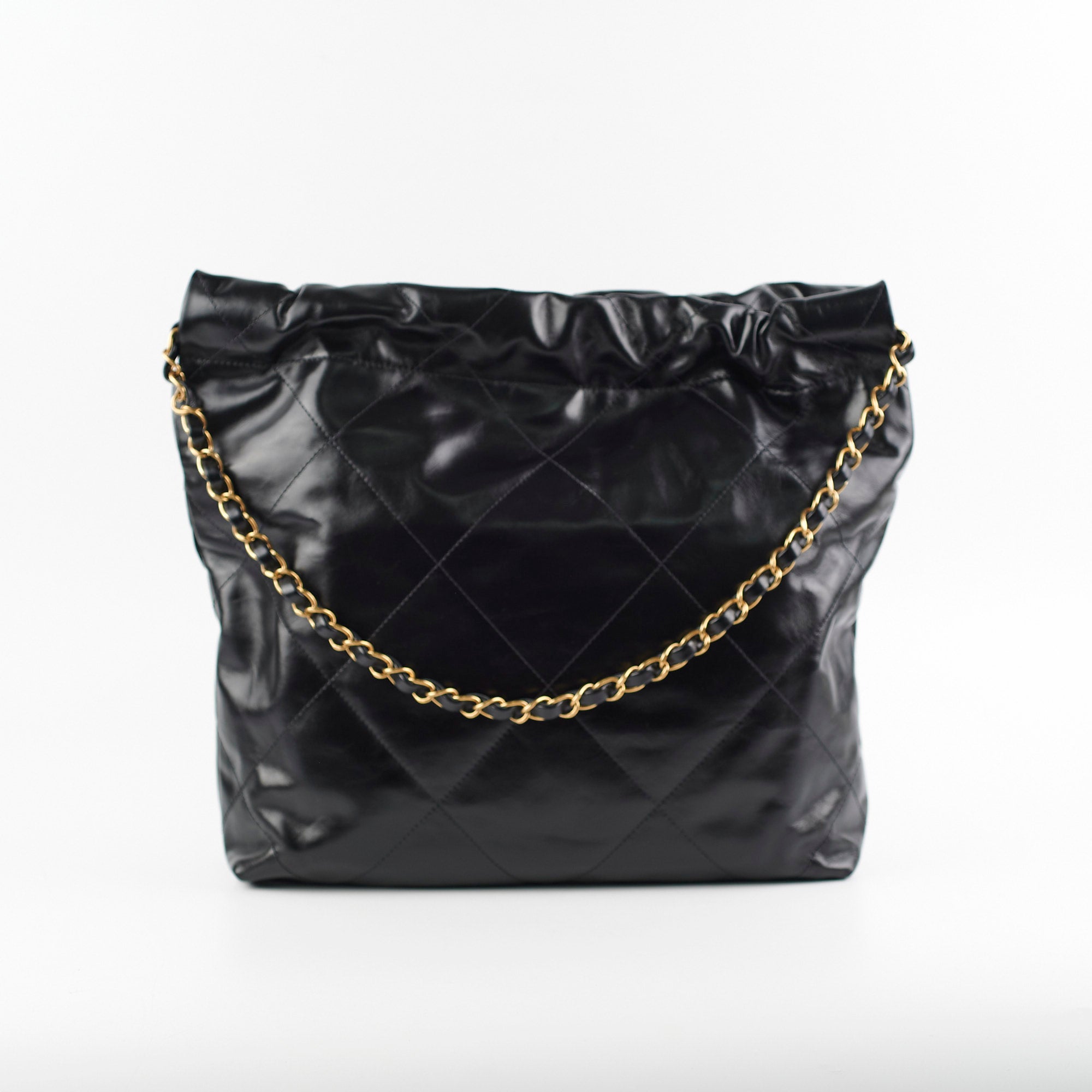 Chanel 22 Small Handbag - Genuine Black Calfskin Leather Crossbody Bag for Women | Perfect for Date Night, Office & Evening Events