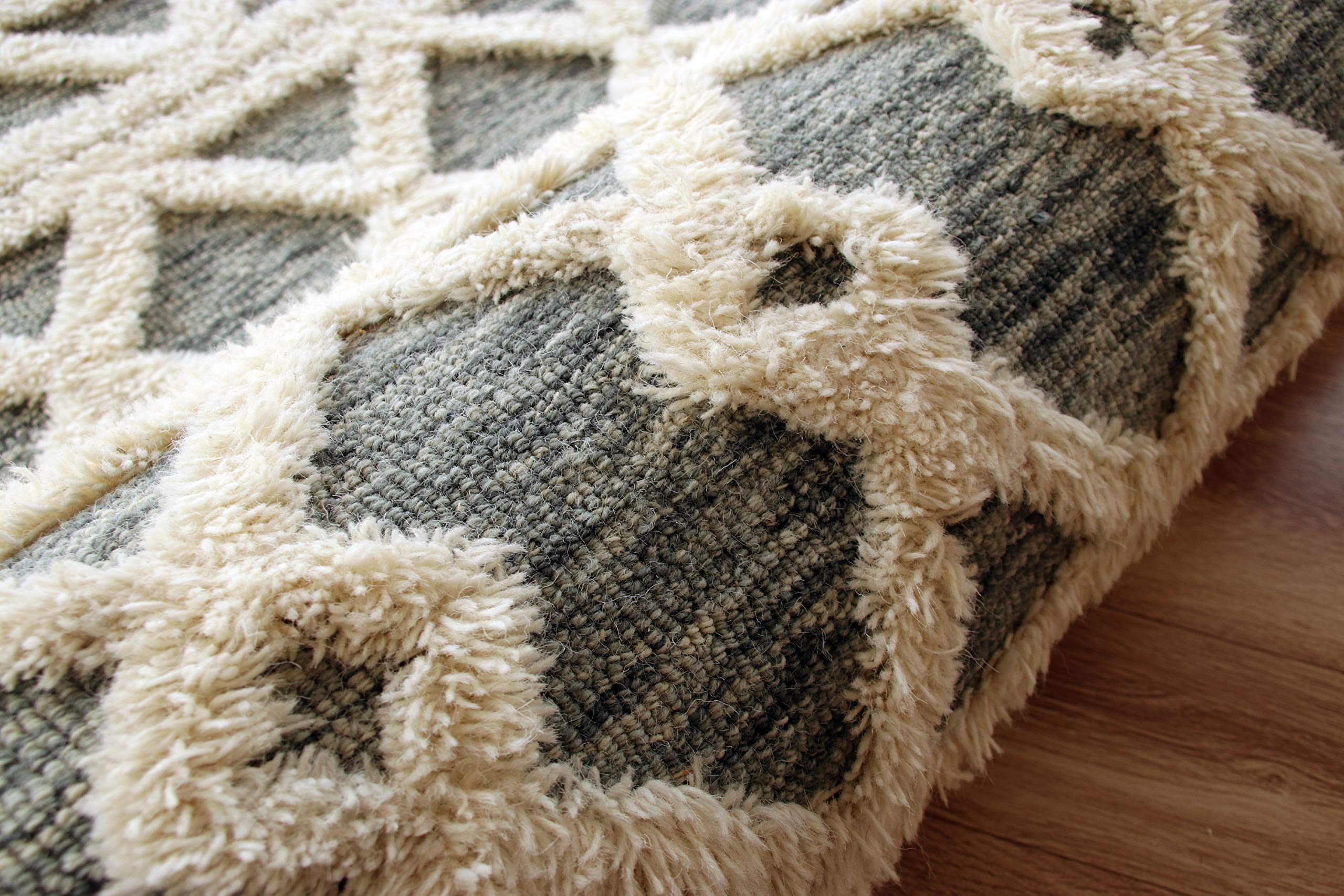 LR Home Scandinavian Geometric Tufted Area Rug - Modern Nordic Design for Living Room, Bedroom & Office Decor