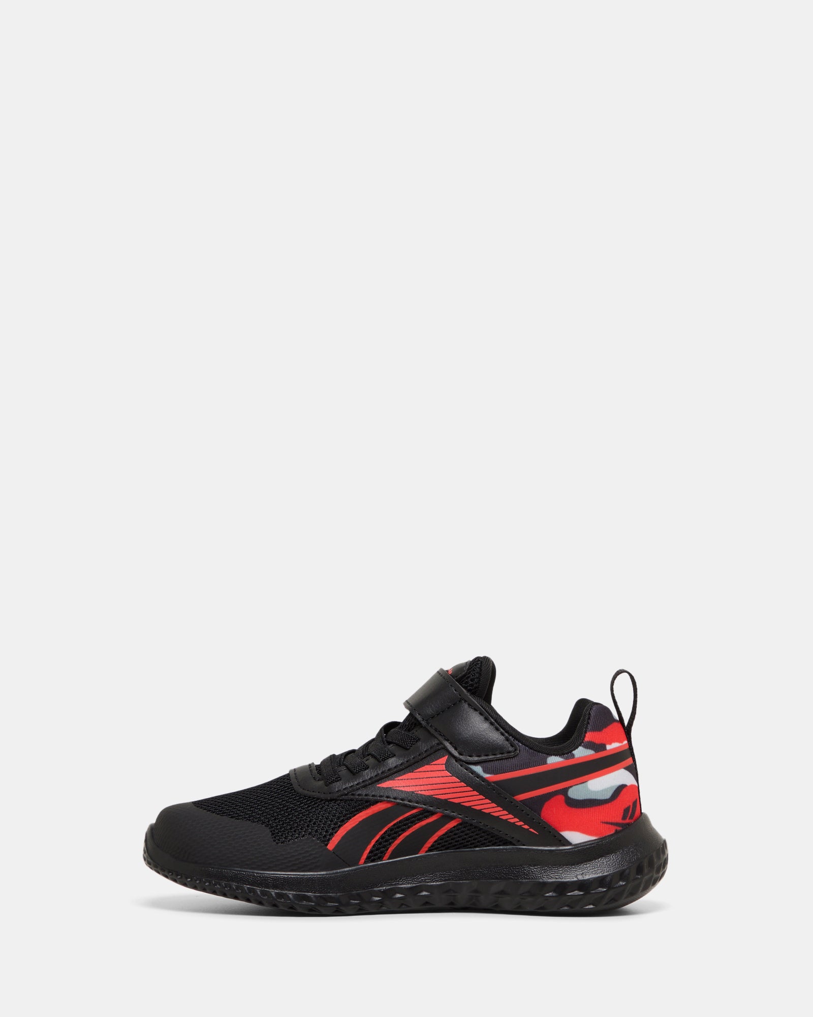 Rush Runner 5 Elite Running Shoes for Men - Black/Energy Red/Grey | Lightweight & Breathable Sneakers for Jogging, Gym Workouts & Daily Wear