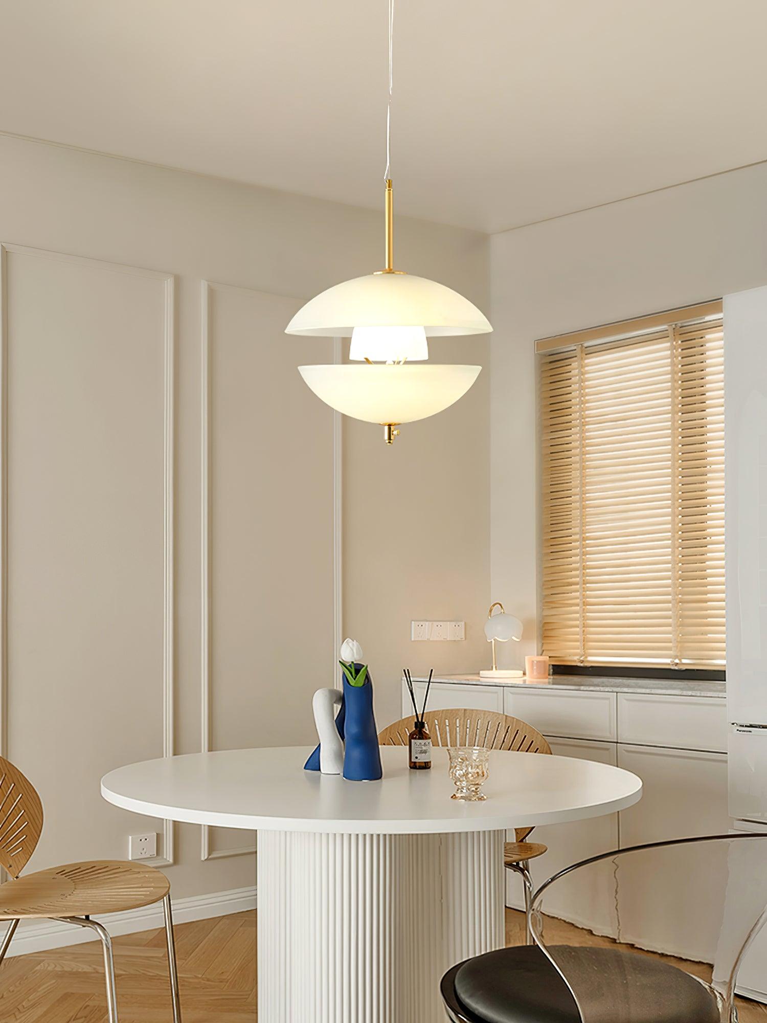 Miller Shell Pendant Light - Modern Coastal Ceiling Fixture for Living Room, Bedroom, or Dining Area | Elegant Seaside Decor with Natural Texture