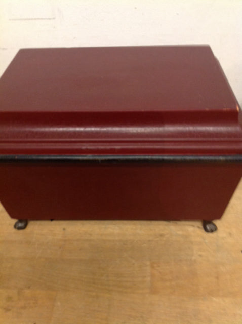 11 Red Wood Trunk Box - Vintage Style Storage Chest for Home Decor, Blanket Storage & Seasonal Organization | Perfect for Living Room, Bedroom & Closet