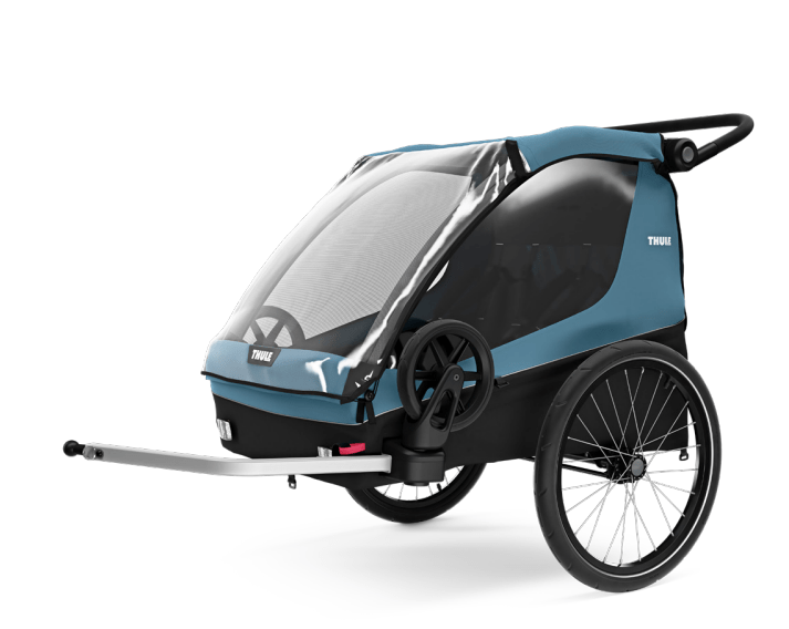 Thule Courier Bike Trailer - Aegean Blue | Premium Cargo Carrier for Cycling, Jogging & Outdoor Adventures | Perfect for Groceries, Kids & Pets
