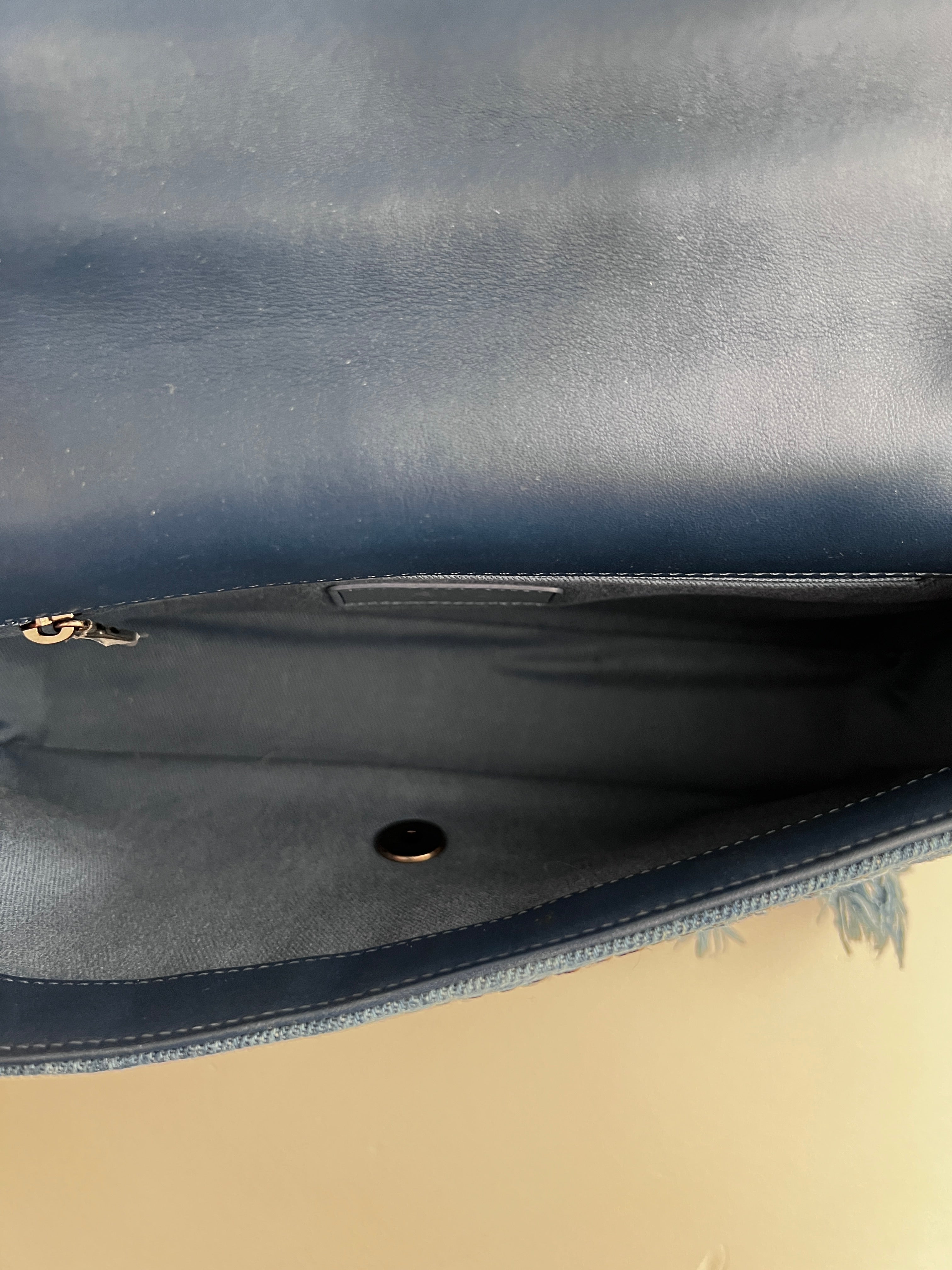Chanel Paris Dubai Denim Flap Bag - Luxury Designer Crossbody Bag for Women | Perfect for Travel, Shopping & Evening Outings