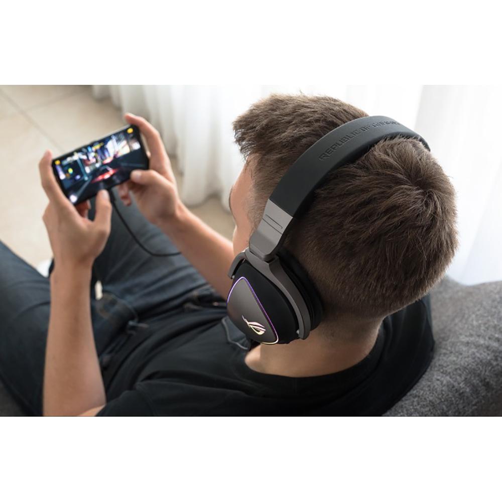 ASUS ROG Delta USB-C Gaming Headset with Hi-Res Audio, 50mm Drivers & AI Noise Cancellation - Perfect for PC, PS5, Xbox & Mobile Gaming