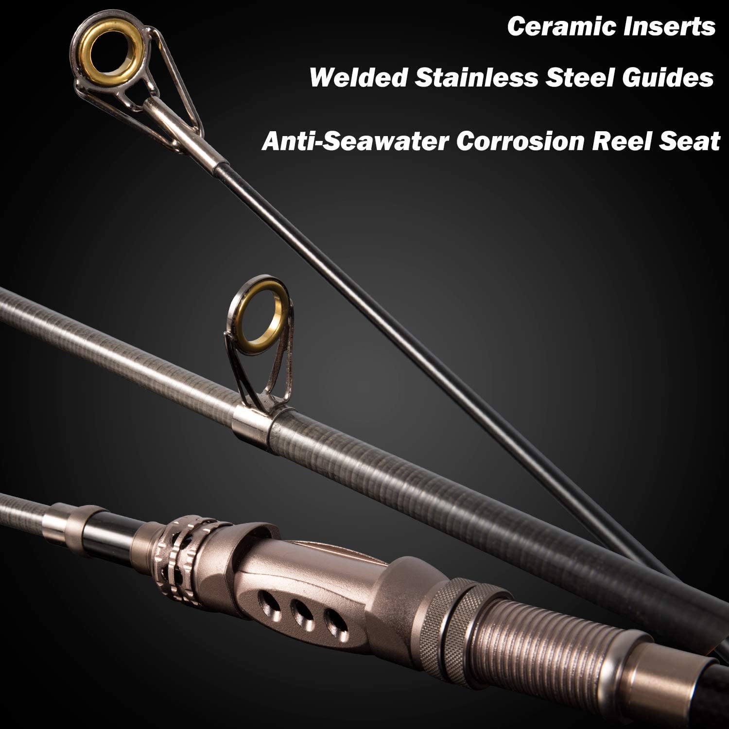 PLUSINNO Carbon Fiber Telescopic Fishing Rod and Reel Combo Kit - Lightweight Saltwater & Freshwater Fishing Pole with Spinning Reel | Perfect for Shore, Boat, and Kayak Fishing