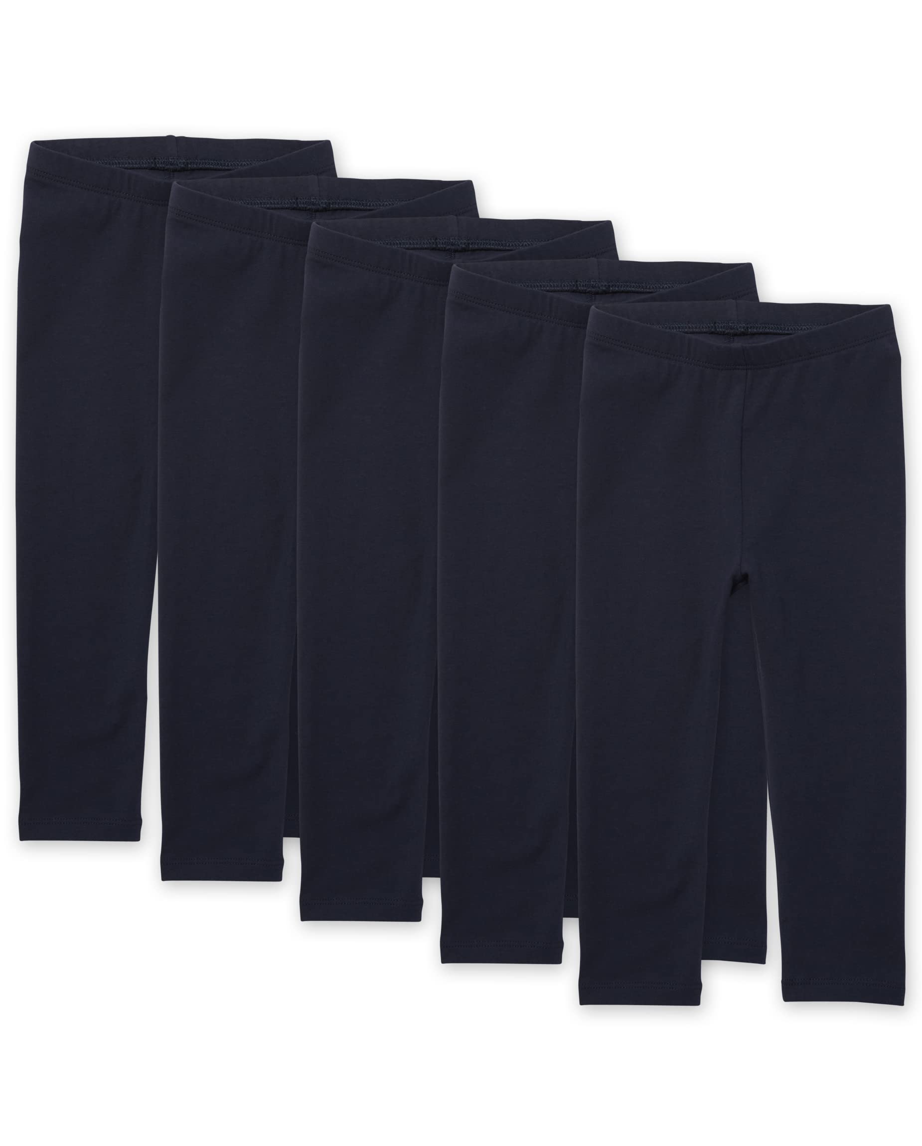 The Children's Place Baby Girls & Toddler Leggings - Soft Stretchy Cotton Leggings for Infants 0-24 Months | Playtime, Daycare & Everyday Wear