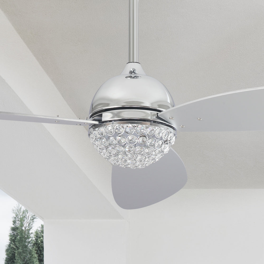 52 Inch Corvin Smart Ceiling Fan with LED Light and Remote Control - Perfect for Living Room, Bedroom, and Home Office