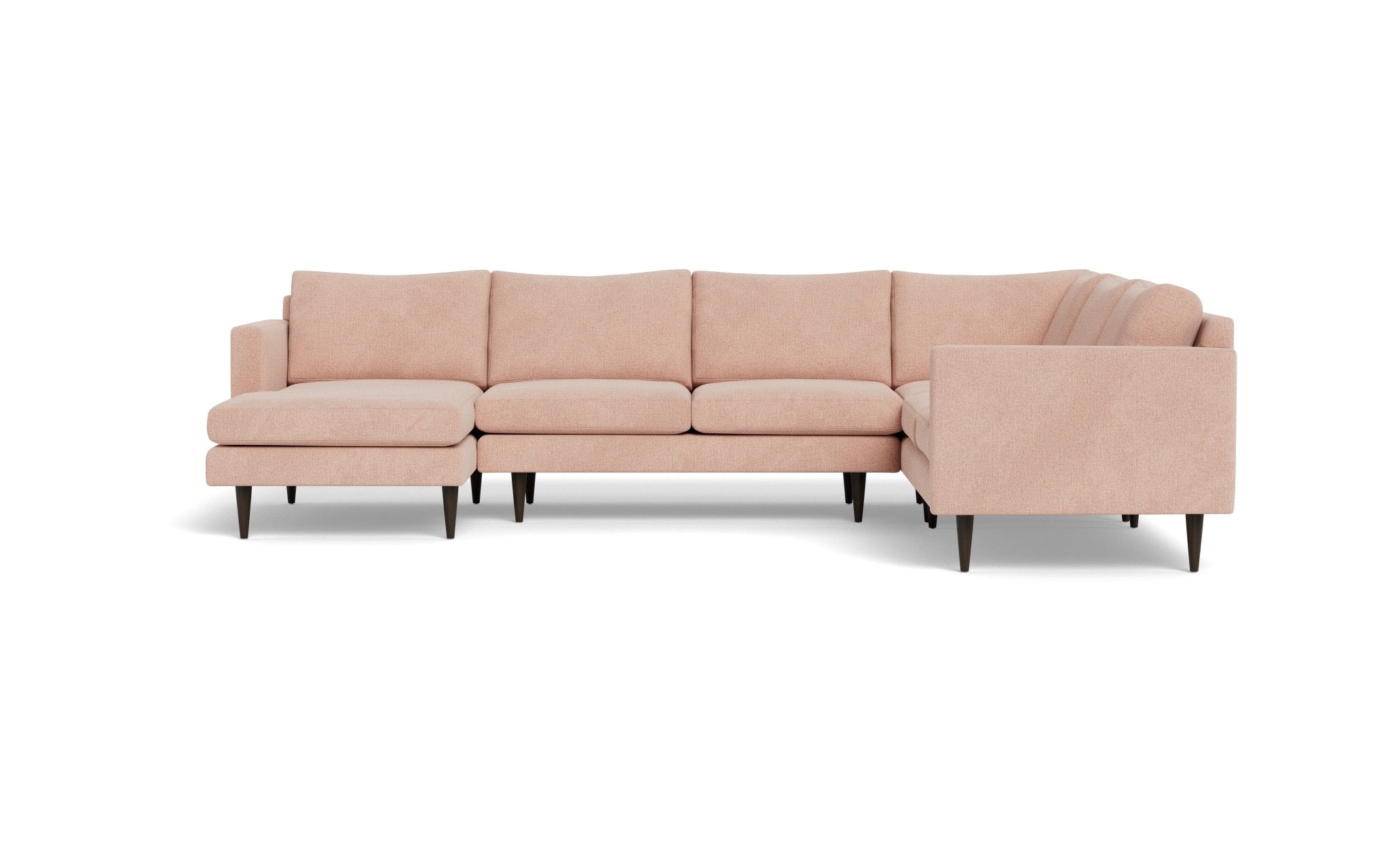 Wallace 131 Modern Untufted Corner Sectional Sofa with Left Chaise - Contemporary Living Room Furniture for Small Spaces & Apartments