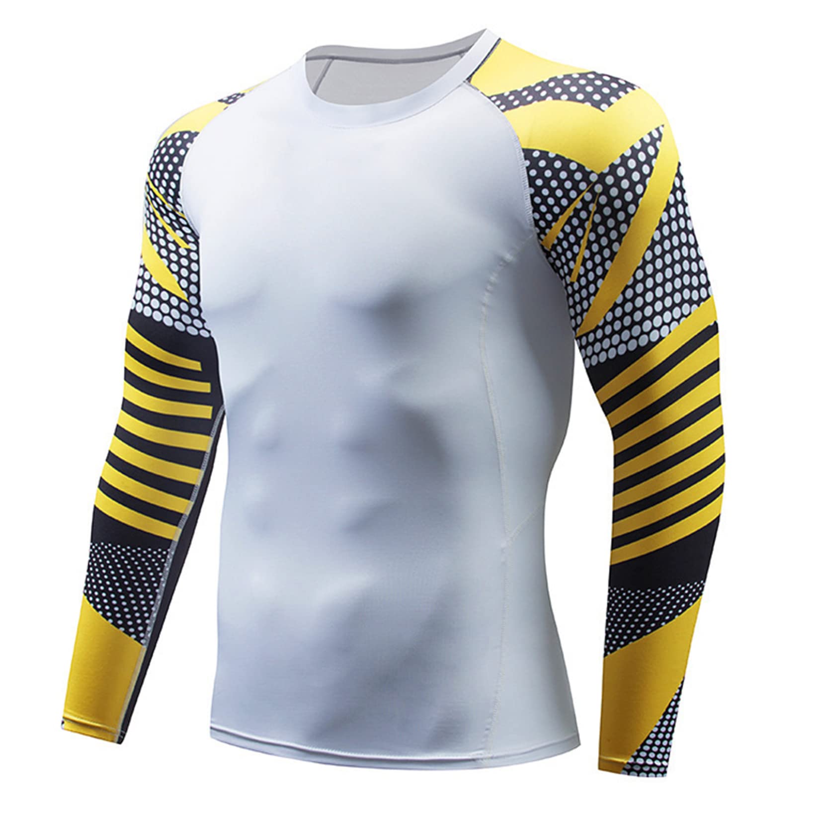Men's UPF 50+ Long Sleeve Rash Guard Swim Shirt - Sun Protection Athletic Swimwear for Swimming, Surfing & Outdoor Water Sports