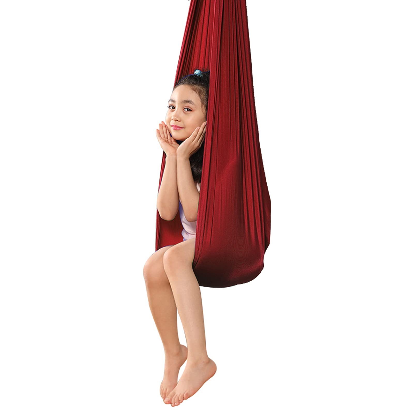 Sensory Swing for Kids & Adults - Adjustable Therapy Hammock for ADHD, Autism, Anxiety Relief - Indoor Aerial Yoga Swing for Relaxation & Sensory Integration - Perfect for Home, Classroom, and Therapy Rooms
