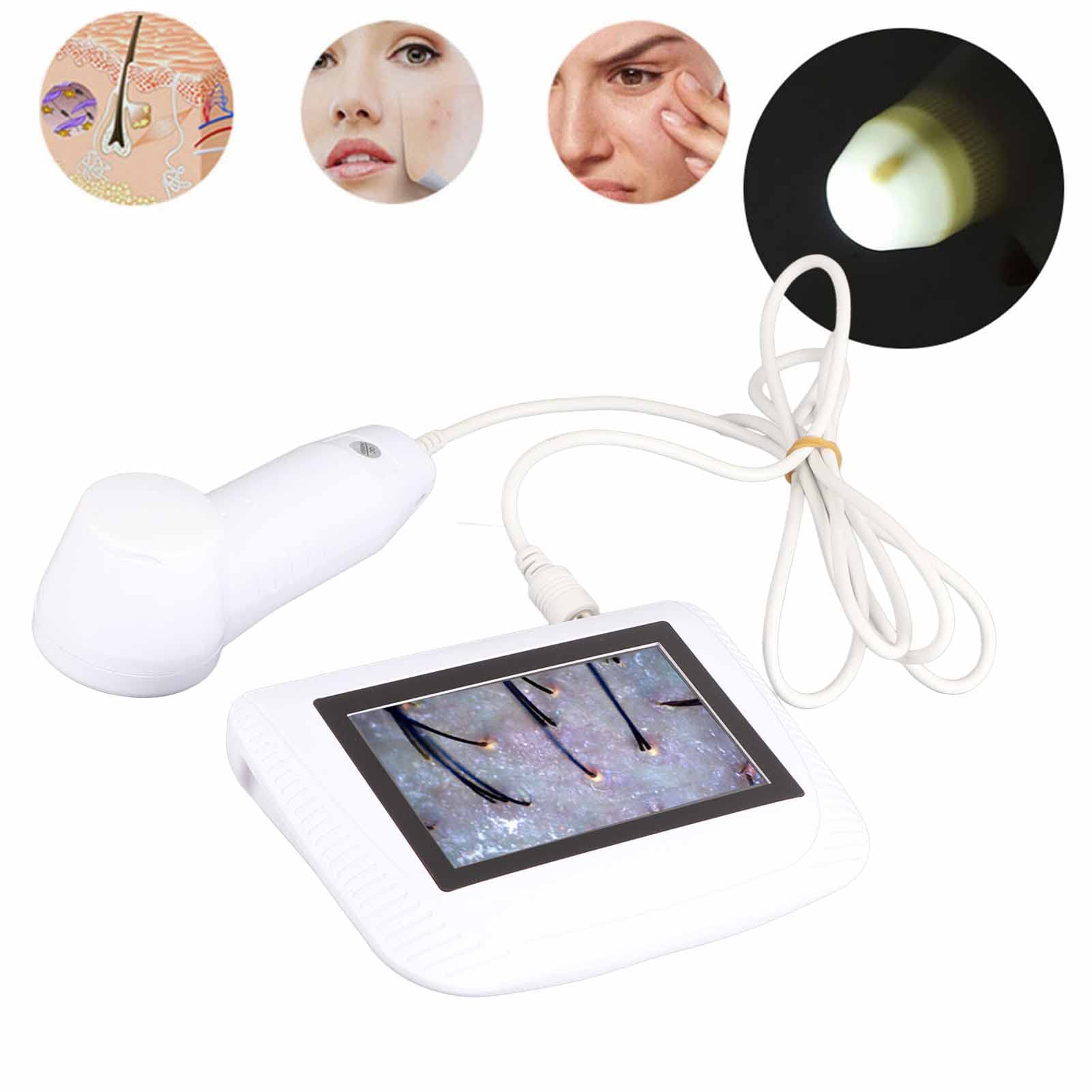 5 Inch LCD Digital Skin & Hair Analyzer Machine - HD Skin Pigment Tester & Hair Follicle Detector with Skin Diagnosis | Perfect for Dermatologists, Salons & Home Skin Care (US)