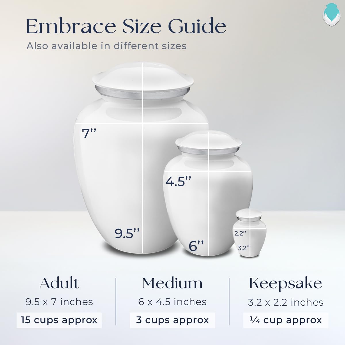 Elegant White Cremation Urn for Ashes - Personalized Double Side Engraved Funeral Urn for Adults, Men & Women - Holds 200 lbs - Perfect for Memorial Services & Home Display