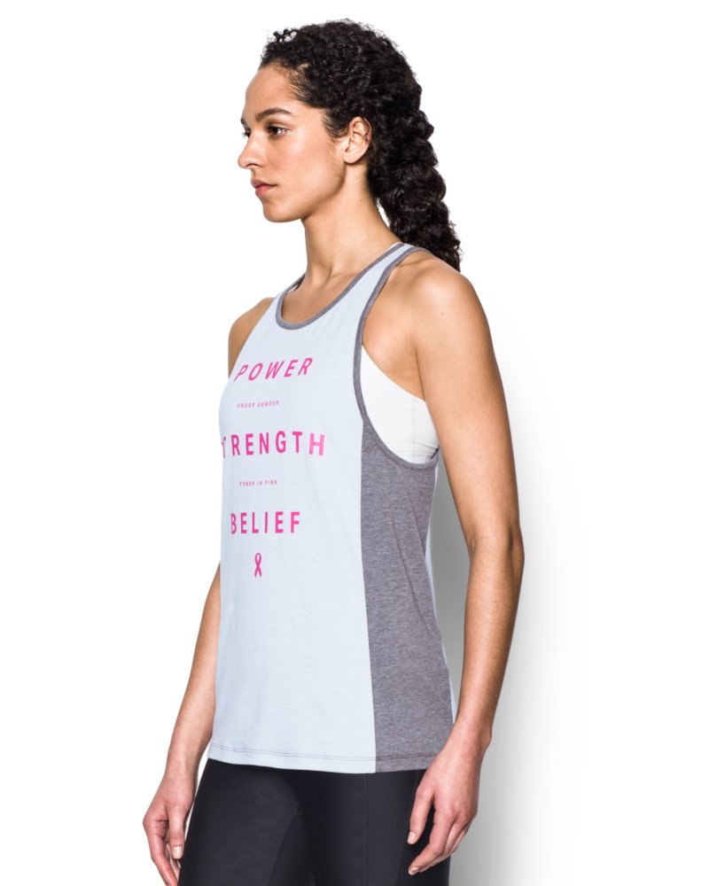 Under Armour Women's Power in Pink Inset Tank Top - Moisture-Wicking Workout Top for Running & Gym - Comfortable Athletic Wear for Active Lifestyles