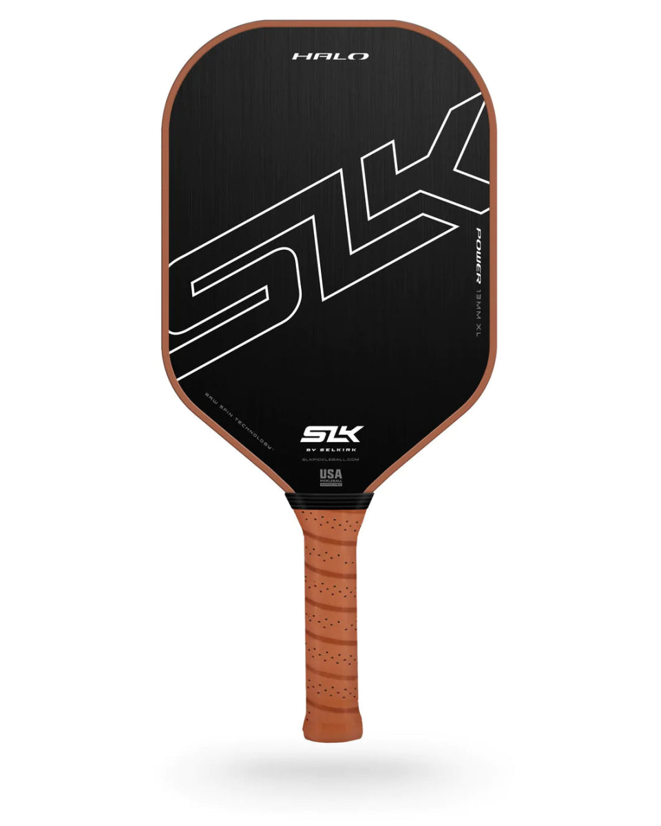 SLK Halo Pickleball Paddle - Premium Carbon Fiber Face with Cushion Grip - Lightweight & Durable for Competitive Play - Perfect for Outdoor & Indoor Pickleball Games, Tournaments & Practice Sessions