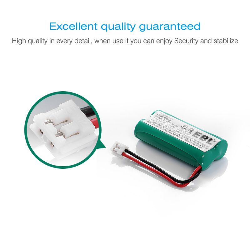 EBL 2.4V 900mAh Rechargeable BT 1011 Cordless Phone Batteries - Long Lasting Power for Panasonic, AT&T, VTech & More - Perfect for Home & Office Use