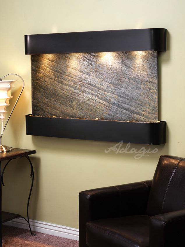 Adagio Sunrise Springs Round Blackened Copper Green Featherstone SSR1512 - Elegant Home Decor for Living Room, Bedroom & Office