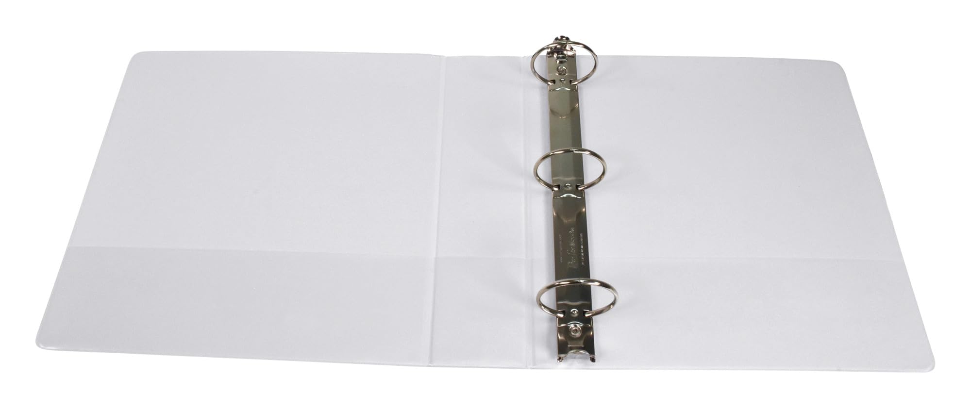 School Smart 2-Inch White Polypropylene Round Ring Binder - Durable 3-Ring Binder for School, Office & Home Organization