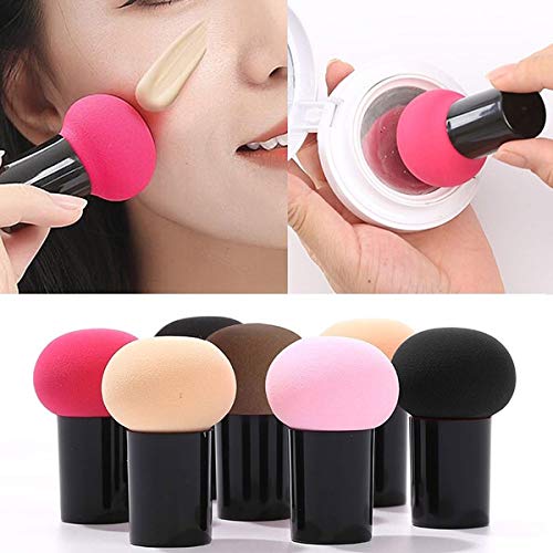 ShopCircuit 8-Pack Elastic Soft Mushroom Shape Beauty Blender & Makeup Sponge | Gentle Blending for Liquid & Powder Foundation, Concealer, Creams | Perfect for Daily Makeup, Travel & Professional Use
