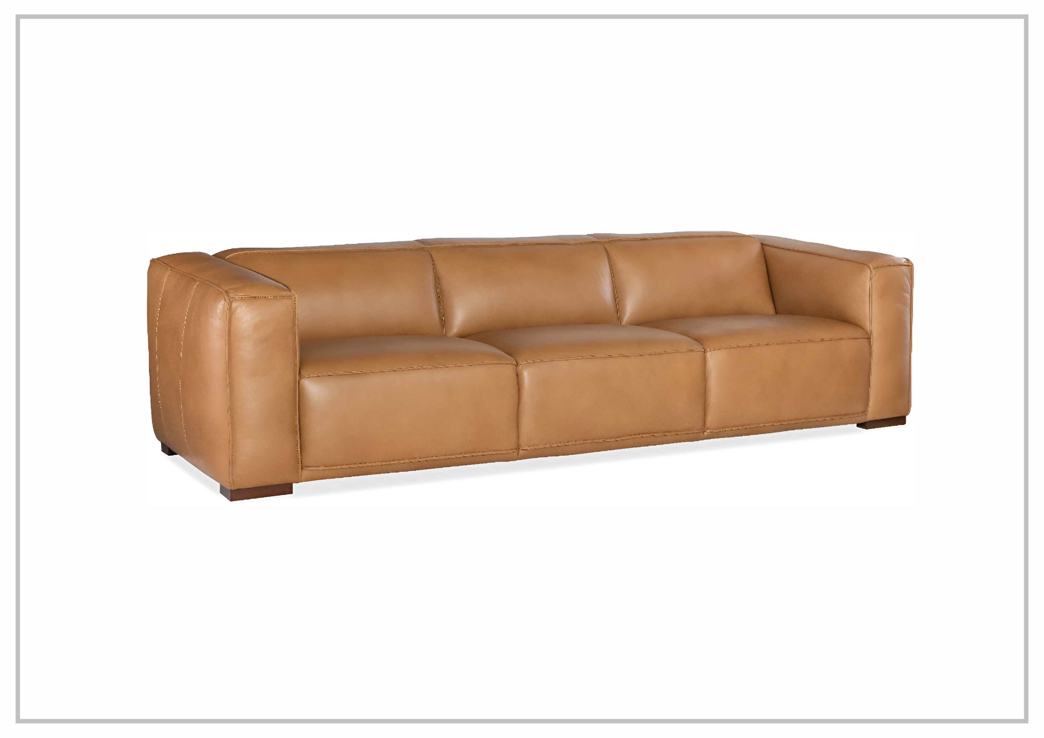 Hooker Furniture Maria 3-Seater Sofa in Clay Brown - Modern Living Room Couch for Comfortable Lounging and Entertaining