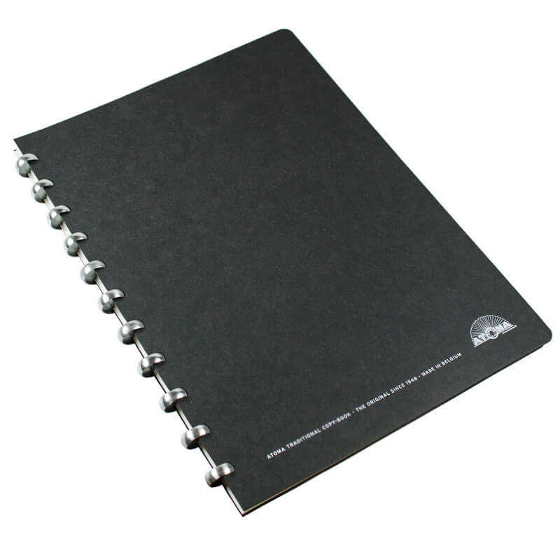 Atoma Amazing Texon Cover Disc Bound Refillable Notebook - Black, 210 x 295mm - Perfect for Office, School & Creative Journaling