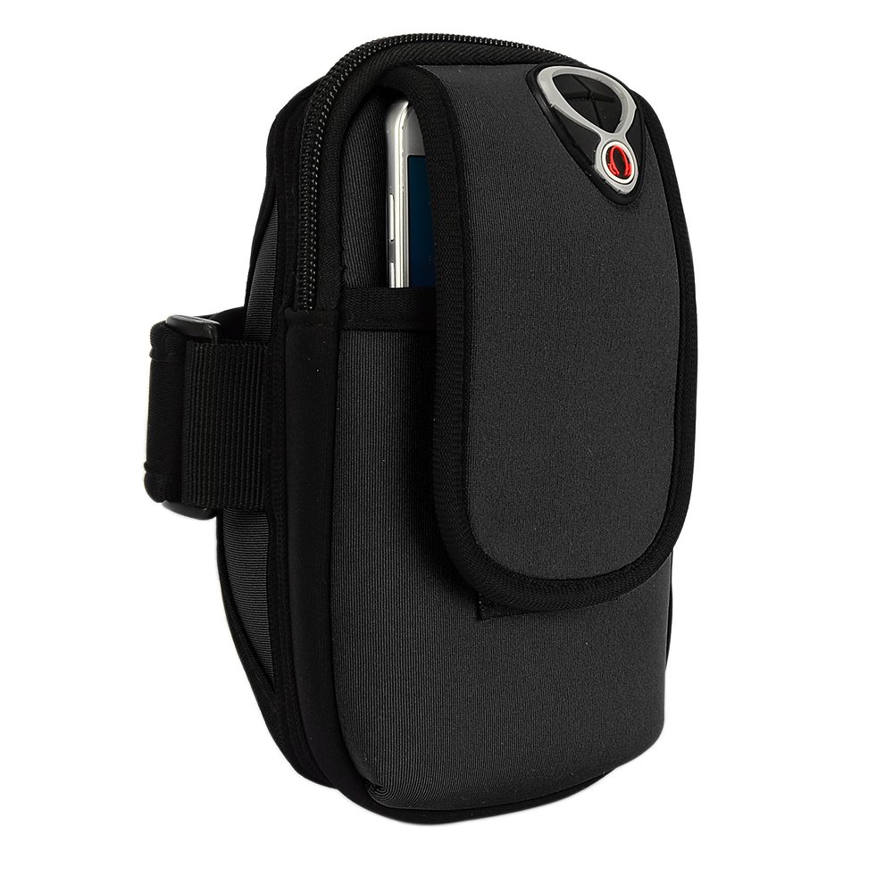 Sweatproof Black Neoprene Armband for Smartphones - Compatible with BLU Advance/Dash/Grand/Life/Studio/Vivo Series (Up to 6.4 inches) - Perfect for Running, Gym Workouts & Outdoor Activities