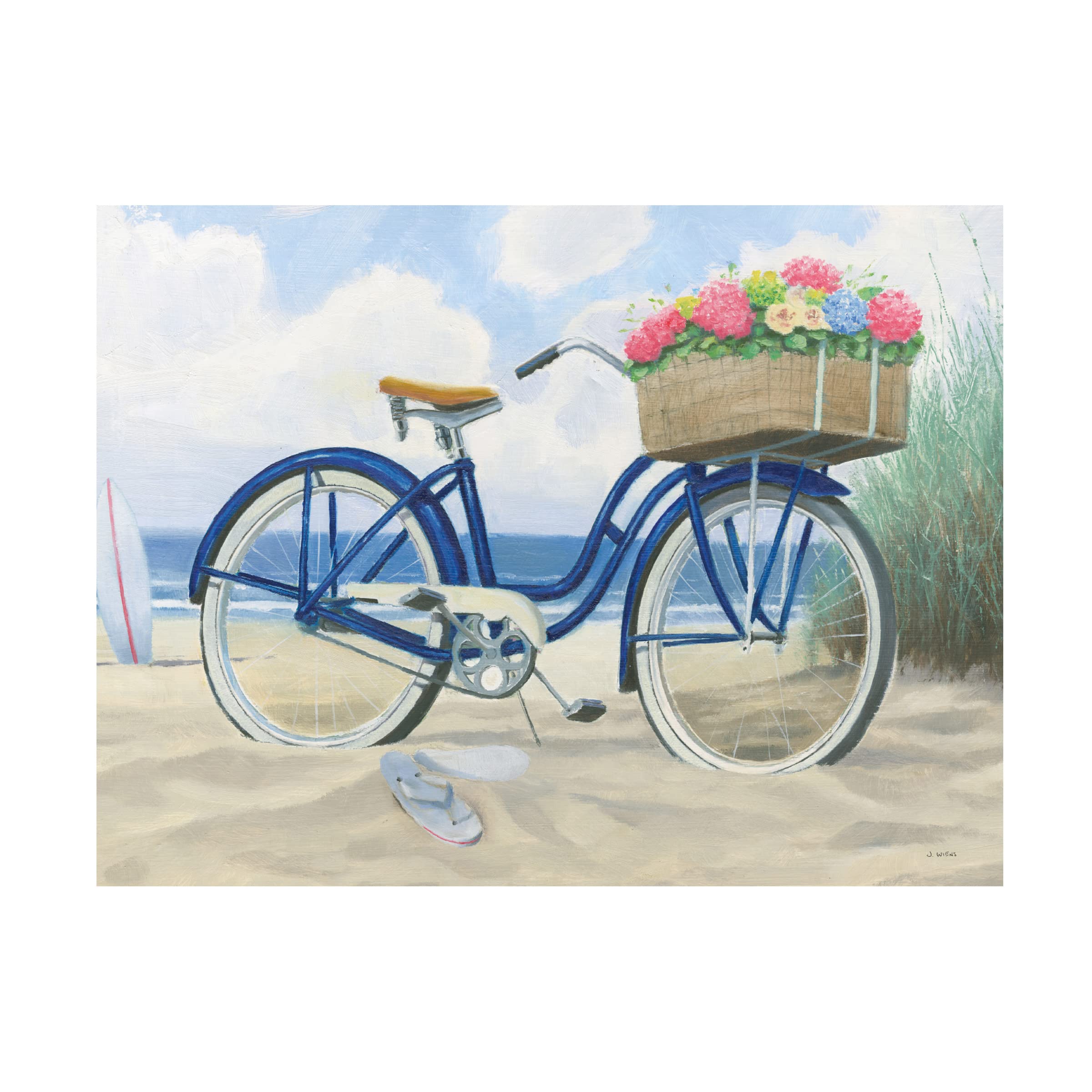 James Wiens 'Beach Time II' Canvas Wall Art Print - Coastal Beach Decor for Living Room, Bedroom & Office - Trademark Fine Art Collection