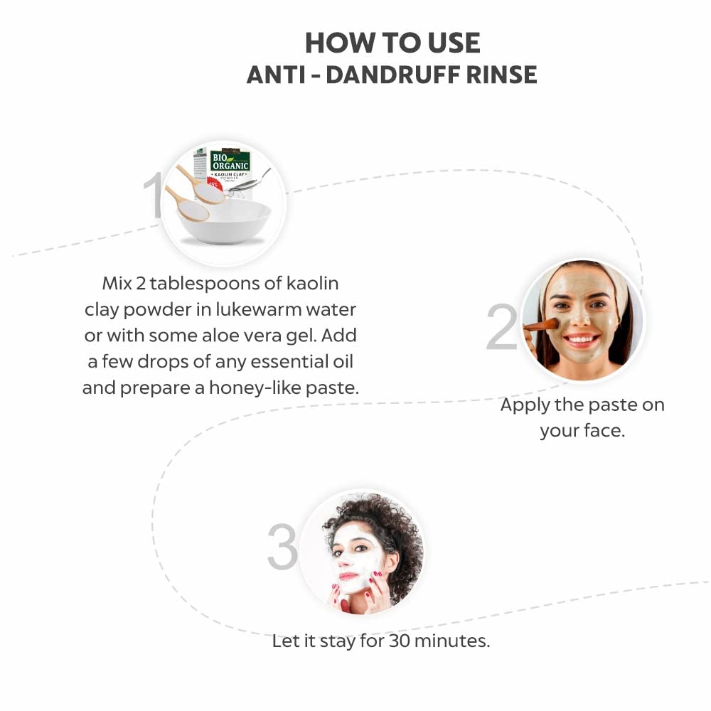 Organic Kaolin Clay Powder for Face & Skin - 250g (200g + 50g Free) | Natural Detox Mask, Acne Treatment & Pore Minimizer | DIY Skincare, Spa & Beauty Routine