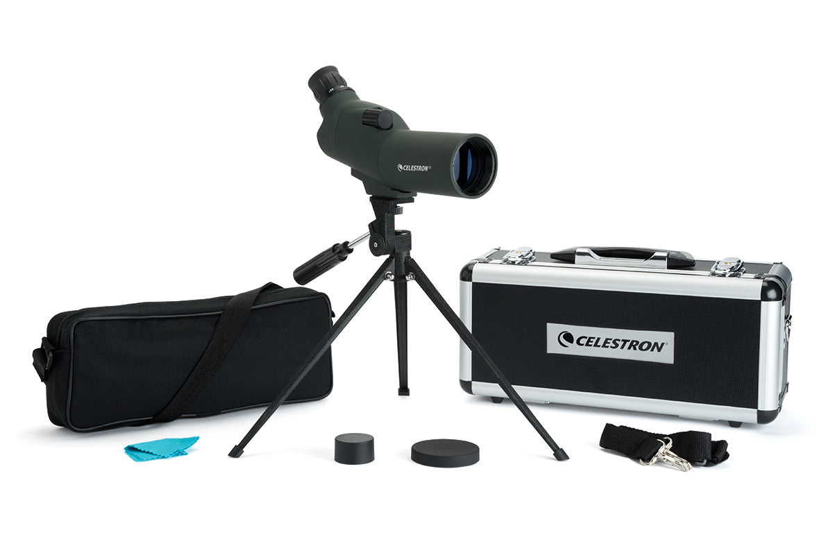 UpClose 15-45x50mm Angled Zoom Spotting Scope - High Power Magnification for Bird Watching, Hunting & Outdoor Adventures