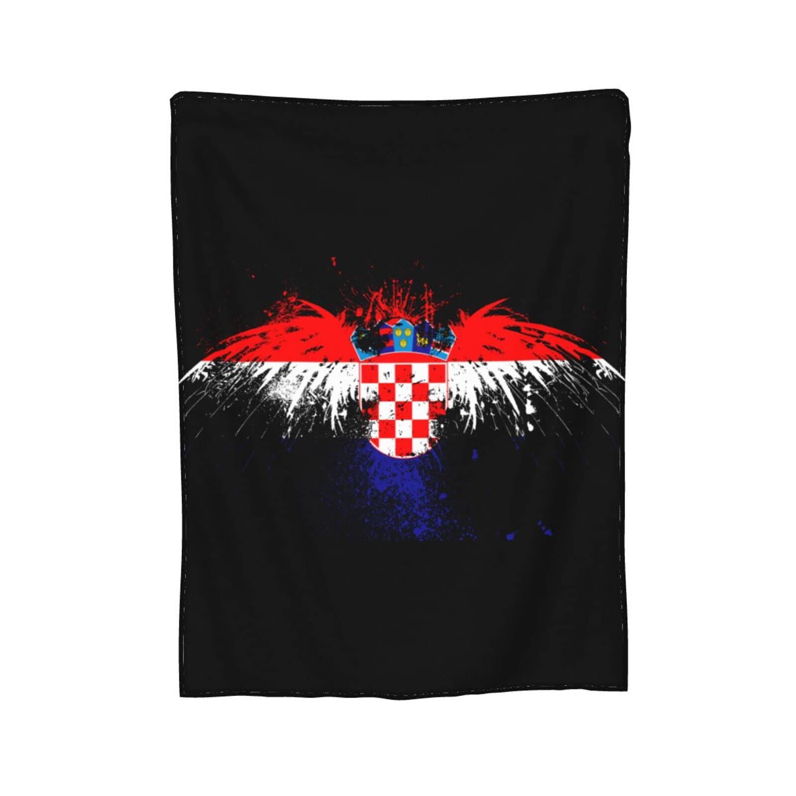 HUFURI Eagle Croatia Flag Flannel Fleece Throw Blanket 80