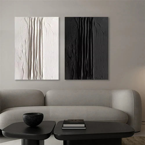 Abstract Textured Painting Canvas Set of 2 - Modern Wall Art for Living Room & Bedroom Decor | #MM283